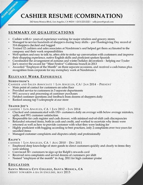 checkout cashier resume summary|Top 10 Cashier Resume Summary Examples .